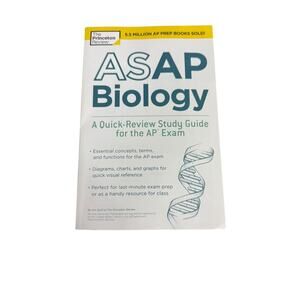 ASAP BIOLOGY: A QUICK-REVIEW STUDY GUIDE FOR THE AP EXAM By Princeton Review VG+